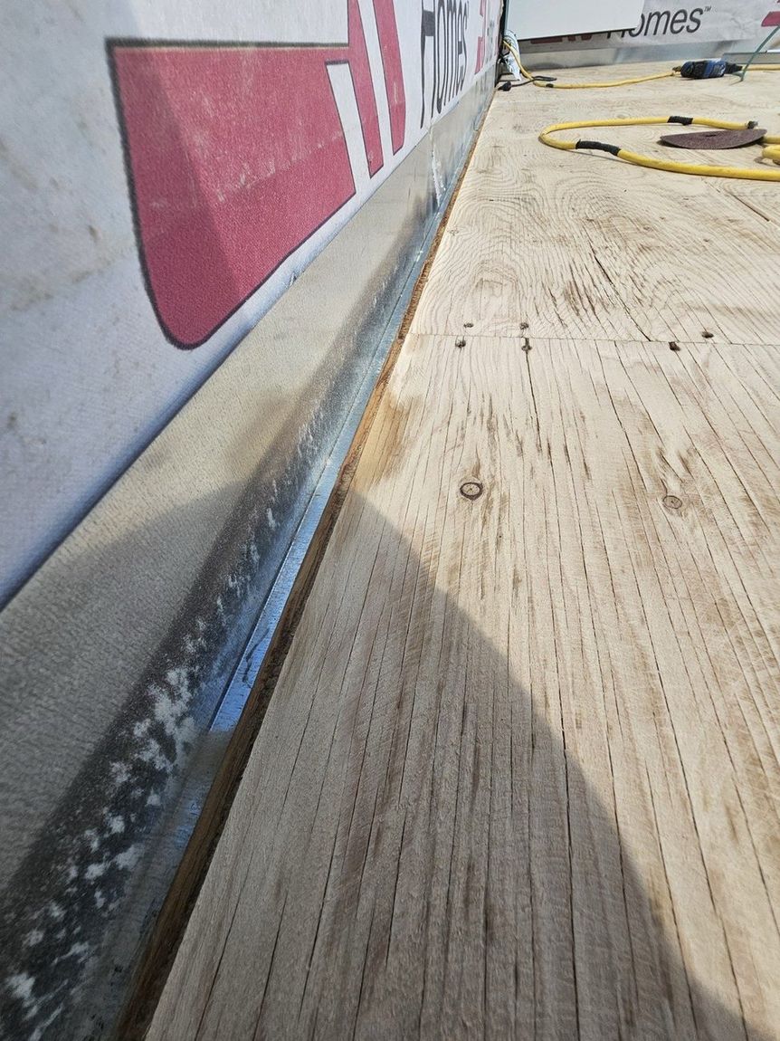 Bare plywood deck substrate roughed in — DJD Renovations