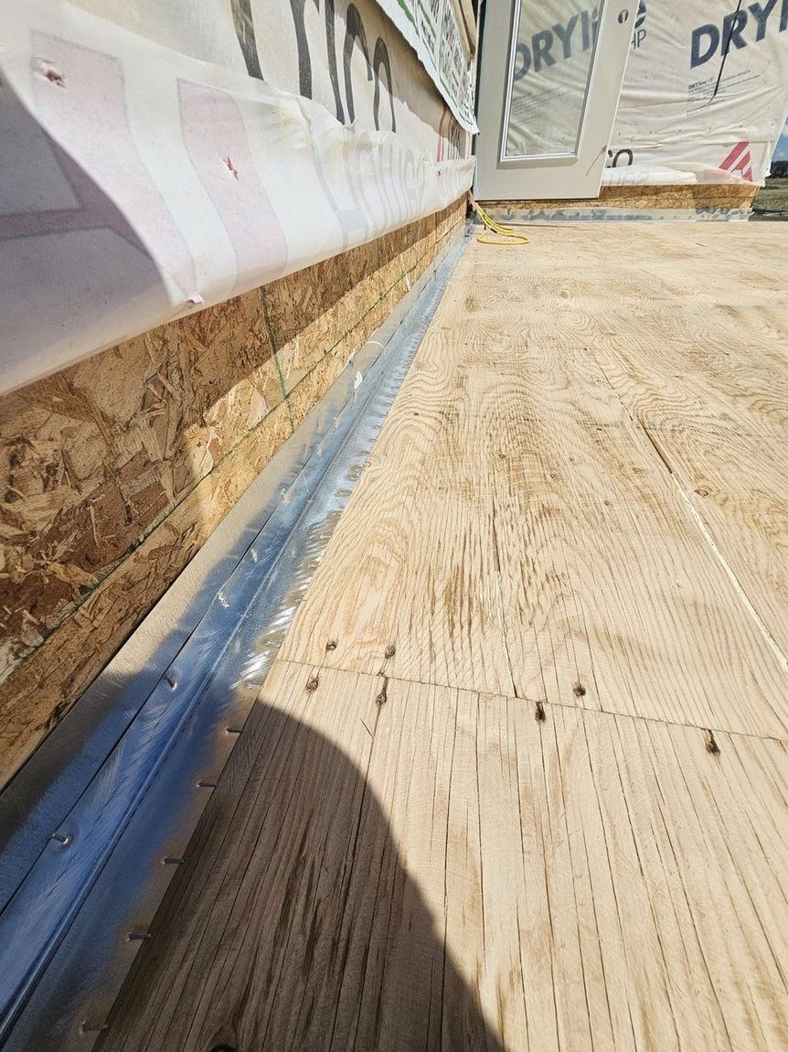 Bare plywood deck substrate roughed in — DJD Renovations